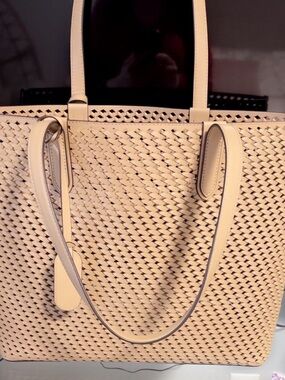 Michael Kors Collection Woven Tote in Beige